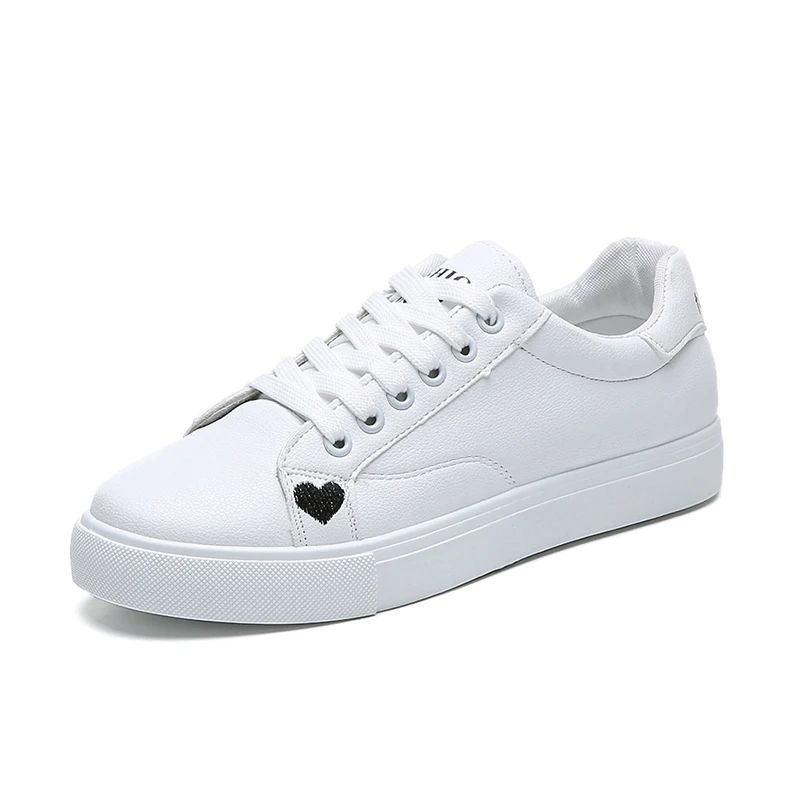 Кроссовки женские белые черные спортивные кроссовки из искусственной кожи