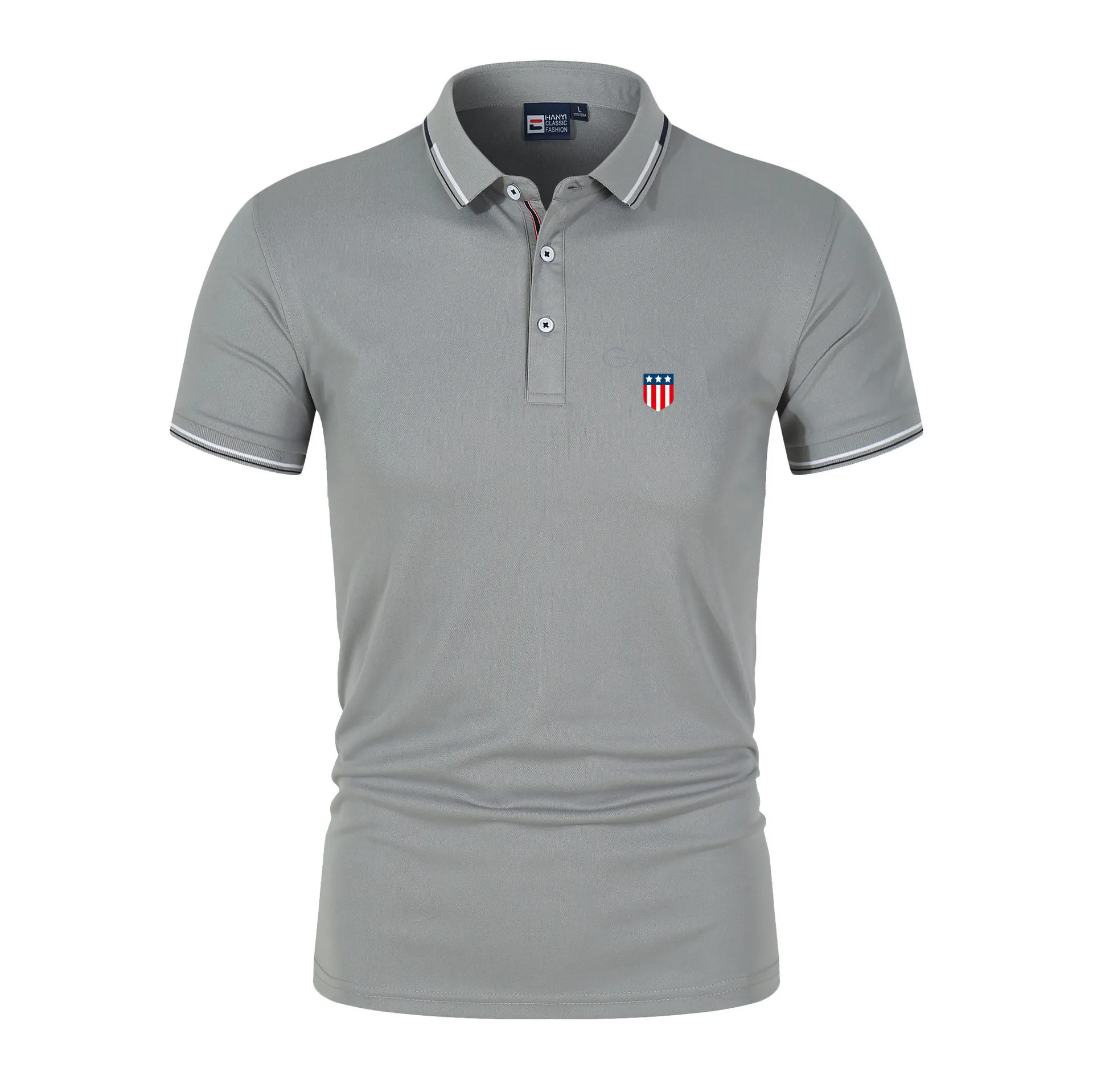

Brand Men's Summer Shirts Polos shirt Male solid Business Casual Cotton short sleeve Men polo shirt Homme Tee Tops Quick Dryin