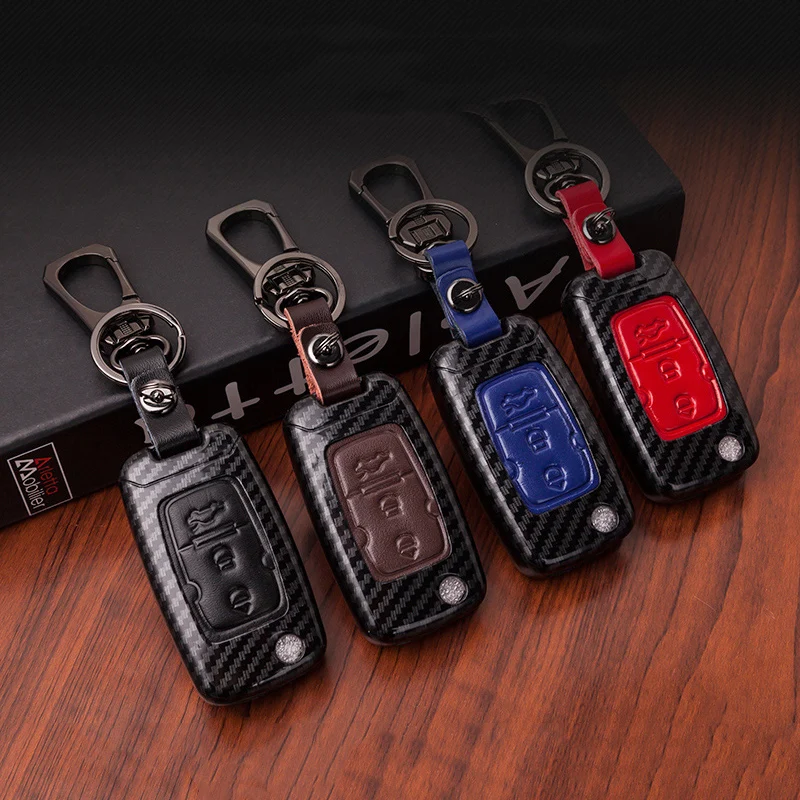 Кожаный чехол для автомобильного ключа с дистанционным управлением из