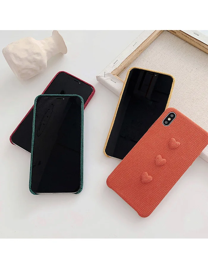 GlamPhoneCase вельвет трехмерный любовь чехол для iPhone X XS Max XR Мягкий силиконовый 7 8 6 6s