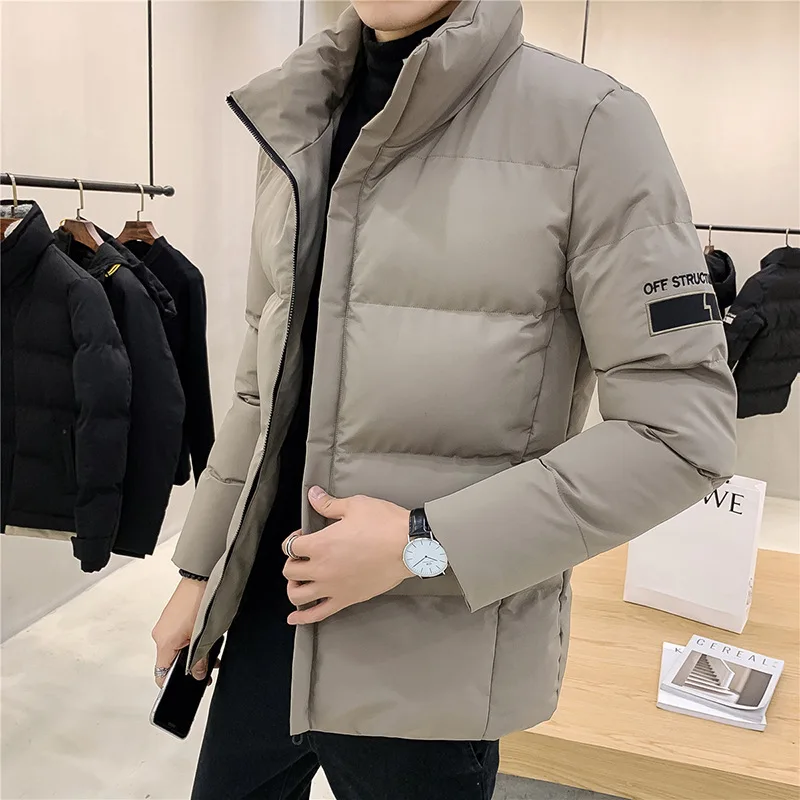 

Men New Winter Coat Cotton Long Padded Warm Bomber Jackets 2021 Chaquetas Korean Men's Fashion Jacket Down Parka Hombre Clothing