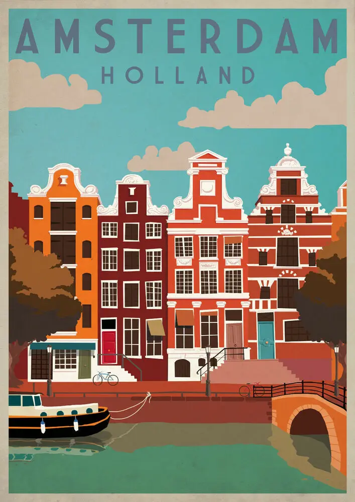 

AMSTERDAM, METAL TIN SIGN POSTER WALL PLAQUE