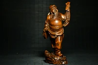 7china lucky old boxwood hand carved statue of uncle cao guo one of the eight immortals office ornaments town house exorcism
