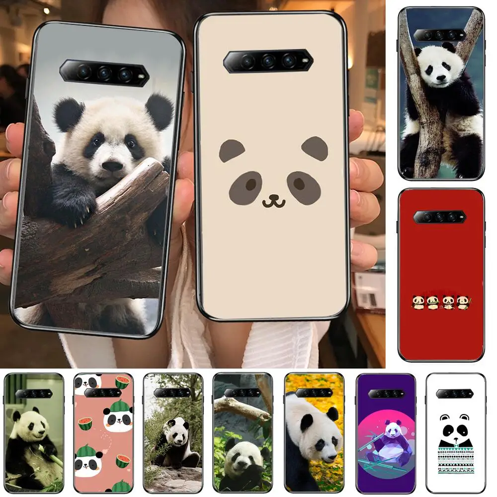

Super Cute Panda Phone Case For xiaomi redmi Black Shark 4 Pro 2 3 3s Cases Helo Black Cover Silicone Back Prett mini cover fund