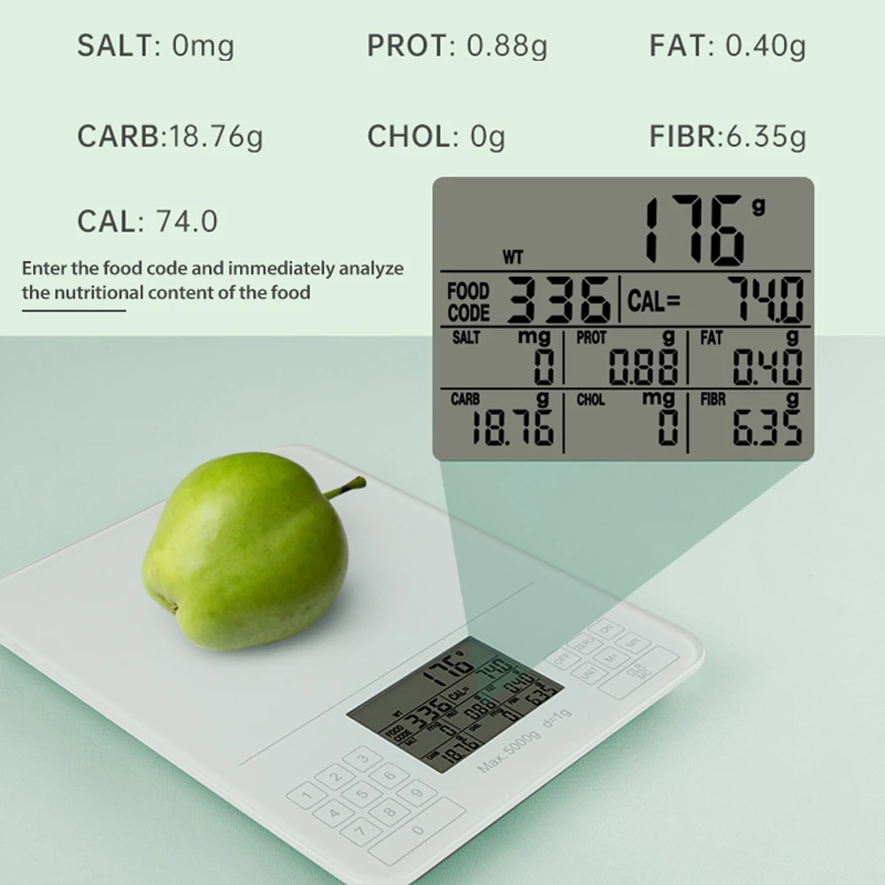

LED Kitchen Scale High Precisions Kitchen High Precisions Measurement Toughened Glass Weighing Scale Cooking Baking Scale