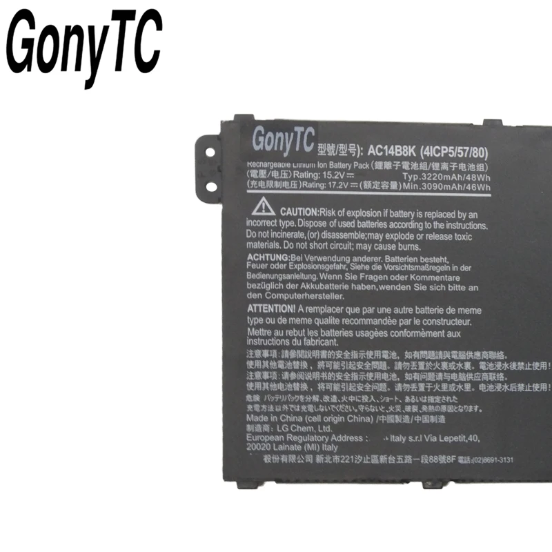 Оригинальный AC14B8K Батарея для Acer Aspire E3 111 112 CB3 CB5 311 ES1 511 512 E5 771G V3 371 711 15 2 V