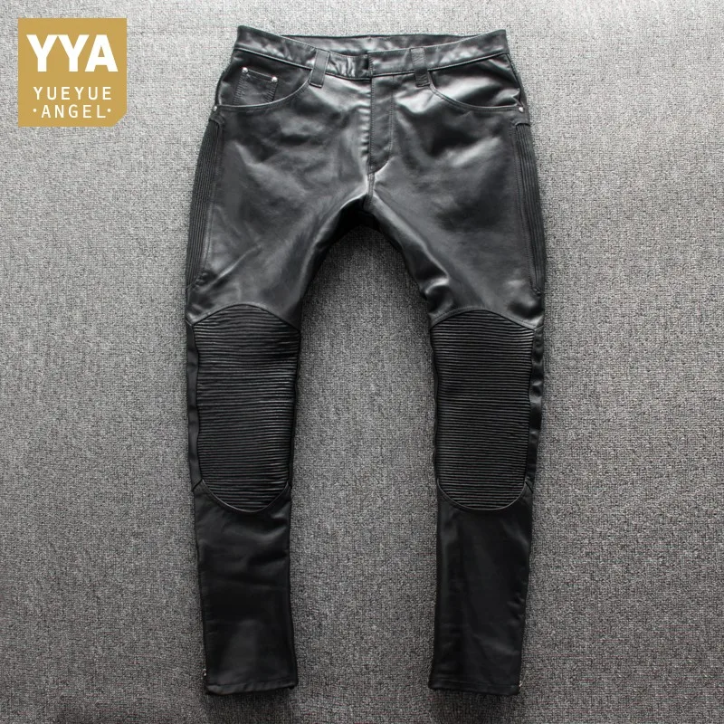 Мотоциклетные брюки мужские облегающие брендовые ветрозащитные из 100%