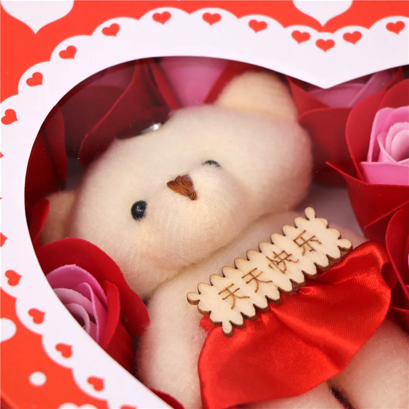 18 шт. ароматическое мыло с цветами розы красивое сердце лепестки Парфюмированное