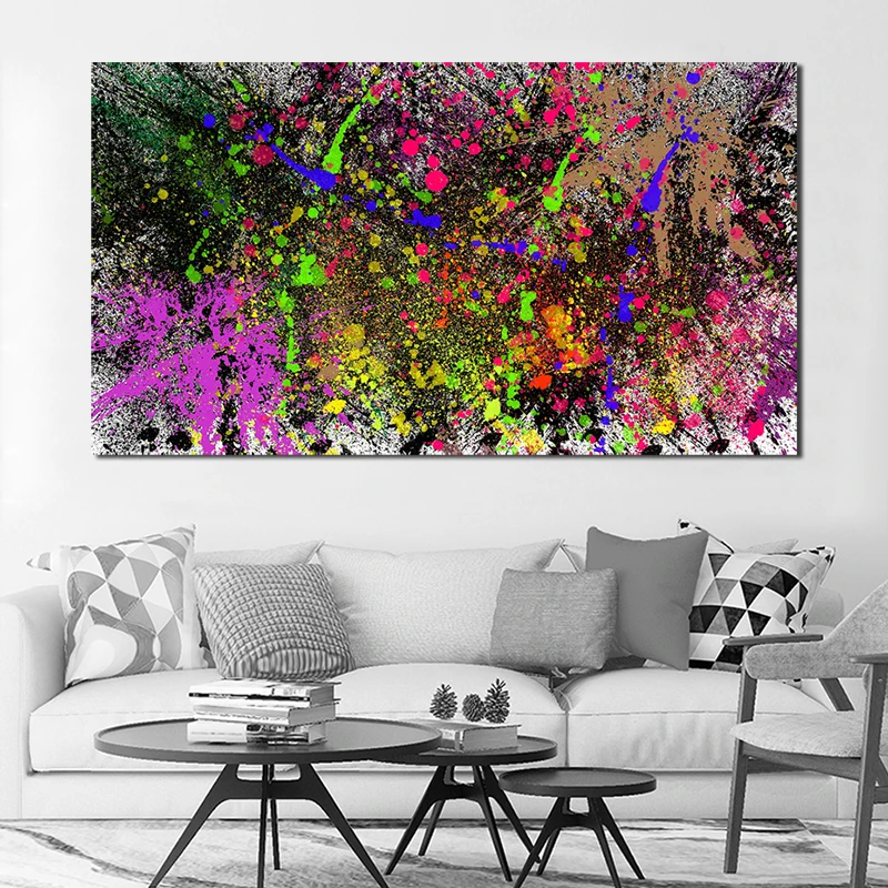 

Jacker Pollock Abstract Wallpaper Wall Art Canvas Posters Prints Painting Wall Pictures Living Room Modern Home Decor Framework