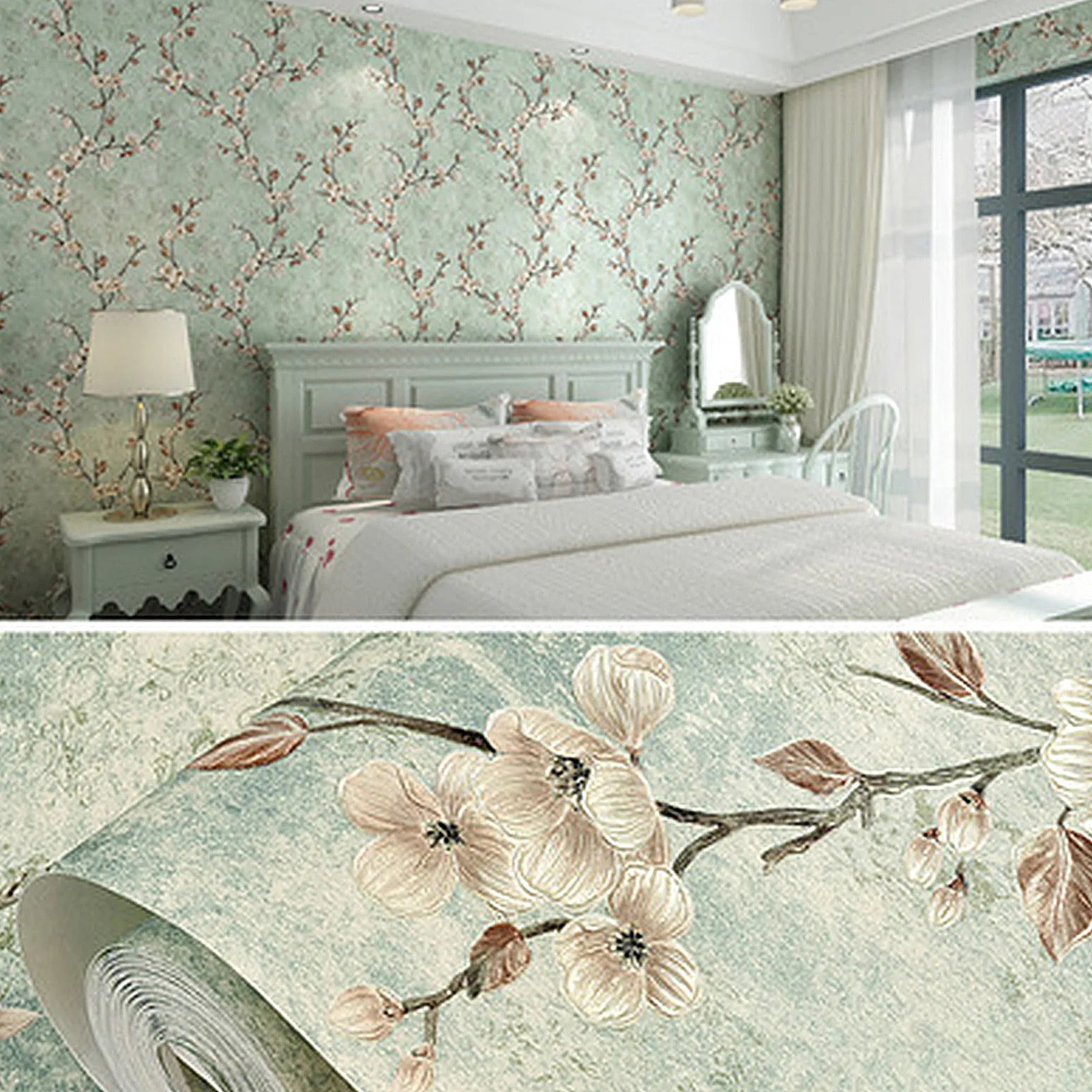 Наклейка на стену с цветком сливы самоклеящиеся съемные обои украшение для дома