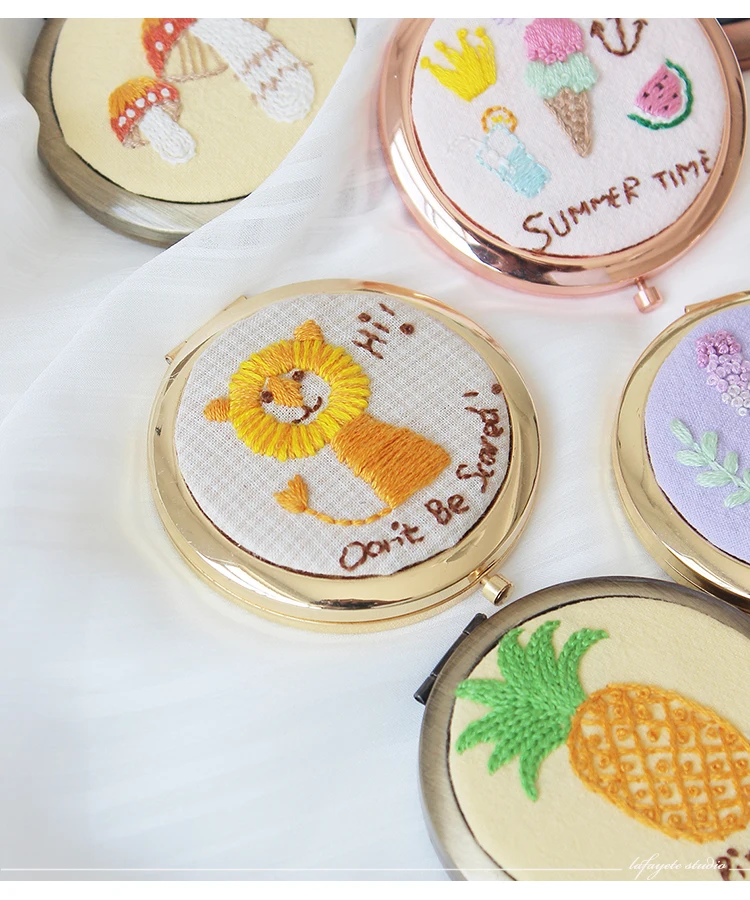 

ZXIIXZ Embroidered Mirror Material Package No Cutting and Ironing DIY Handmade Cloth Embroidery Material Package Supplies