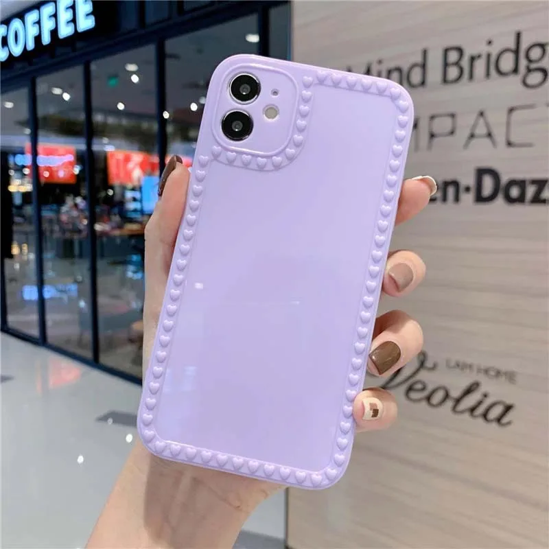 

Suitable for IPhone12pro Max/11/12 Women's Straight Edge Simple Soft Silicone Solid Color Mobile Phone Case Wholesale