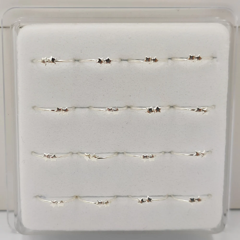 Кольцо для пирсинга носа из серебра 925 пробы 20 шт./лот|Украшения волос броши и