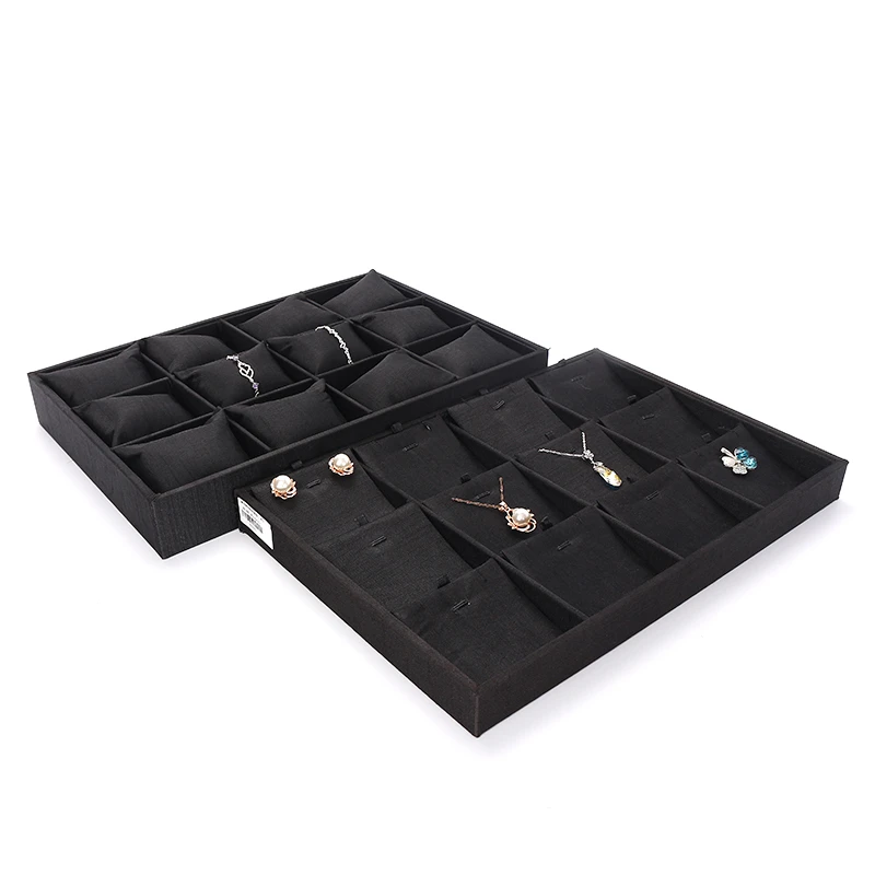 Luxury Female Black Pendent Earring Jewelry Display Tray Multifunction Bracelet Necklace Ring Storage Pallet Jewellery Organizer
