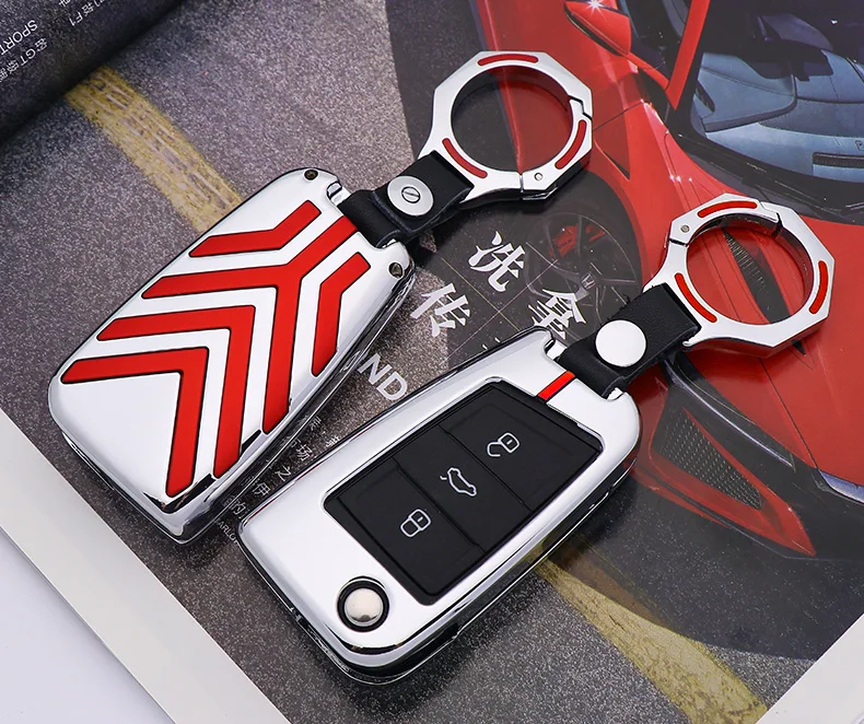 Чехол для ключей из цинкового сплава чехол Volkswagen Golf7 mk7 Skoda Octavia A7 новый