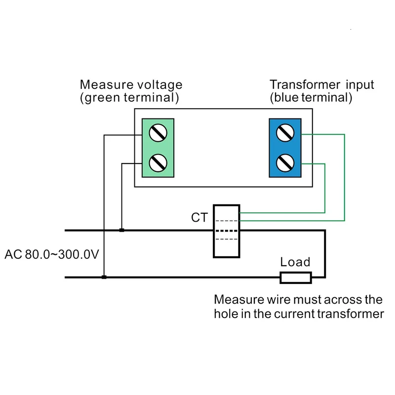 AC 80-300V 100A 4 in 1 Digital LCD Volt Amp Watt Energy Meter Power Voltmeter Ammeter with Current Transformer | Инструменты