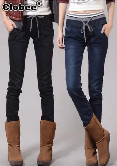 2019 осень-зима Для женщин из джинсовой ткани женские Стрейчевые джинсы-скини