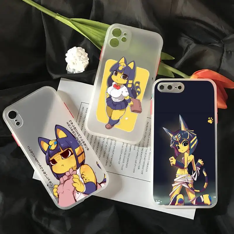 

ankha Phone Case White Color Matte Transparent For iPhone 13 12 Mini 11 Pro X XR XS Max 7 8 Plus