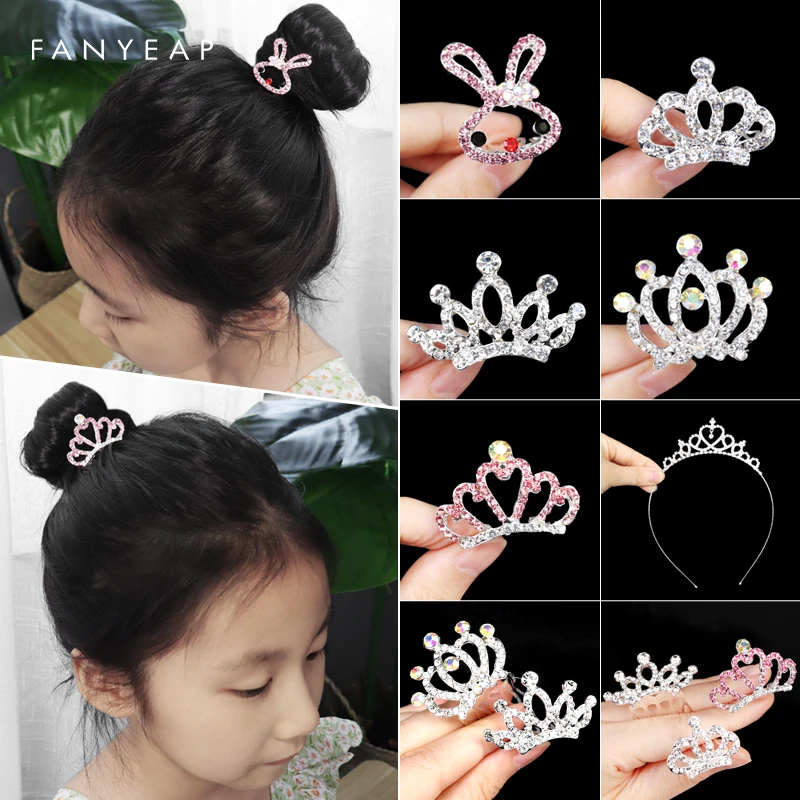 

Kid Crowns Headband Bridal Prom Crown Wedding Party Accessiories Hair Jewelry Princess Crystal Tiaras