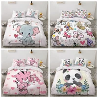 cartoon bedding set luxury queen size kawaii children quilt cover soft bedding sets single twin full king child quilt 1 person