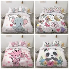 Комплект постельного белья с мультипликационным рисунком, роскошный Детский мягкий пододеяльник для двуспальной кровати, пододеяльник для 1 человека