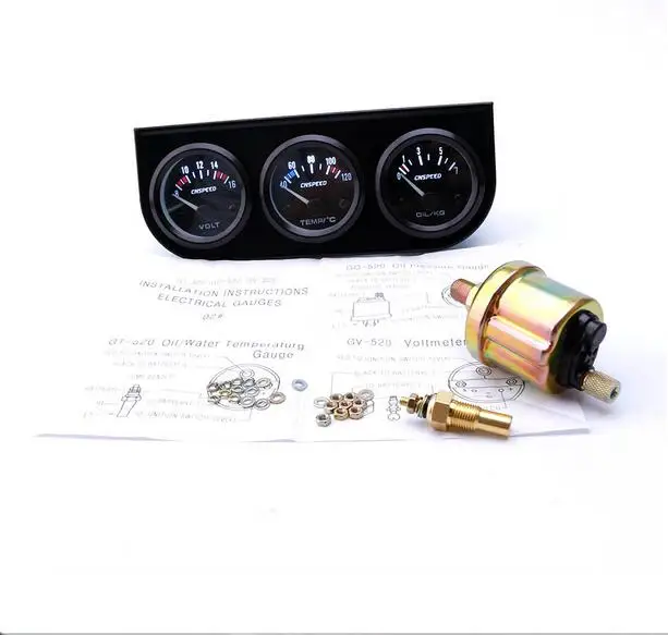 

Датчик температуры воды 1 шт., манометр для масла 1 шт., манометр для измерения напряжения 1 шт., три отверстия кронштейн манометра и т. д.