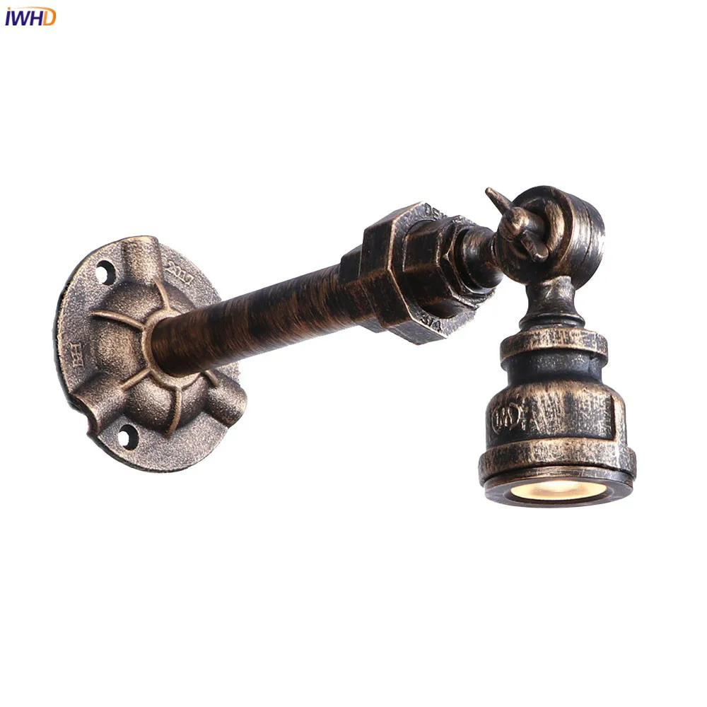 

IWHD Industrial Retro LED Wall Light Fixtures American Country Loft Decor Water Pipe Vintage Wall Lamp Sconce Lampara Pared