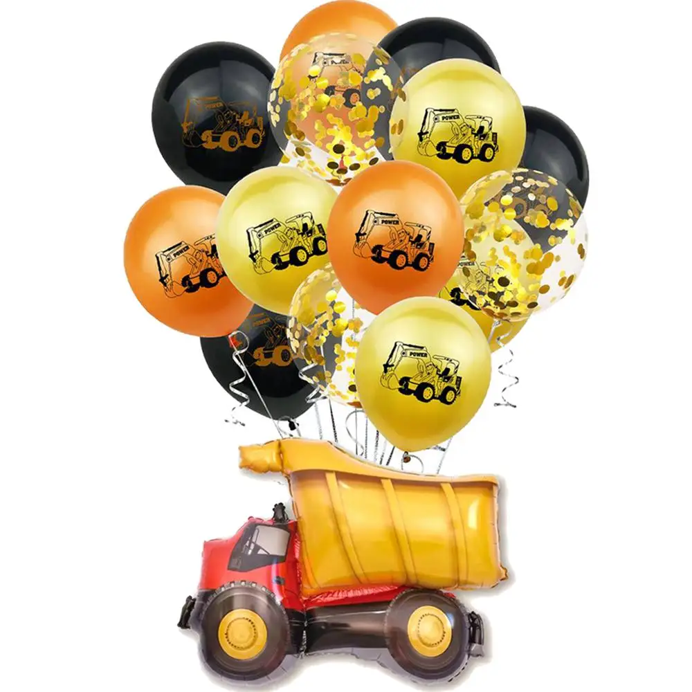 LAPHIL строительный трактор надувные латексные воздушные шары детский душ сувениры