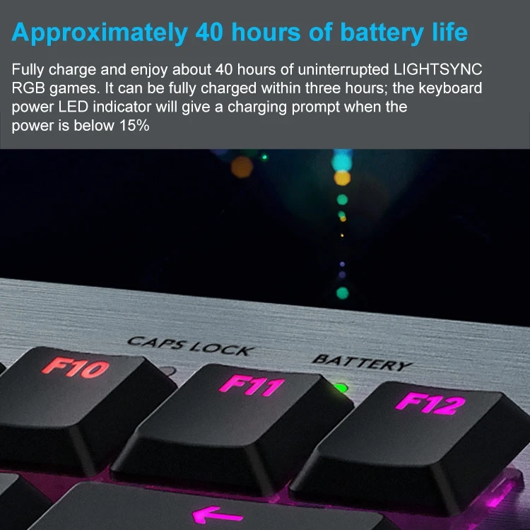 

Factory Direct Mini Portable Wireless RGB GL-Tactile Mechanical Led Logitech Gaming Keyboard