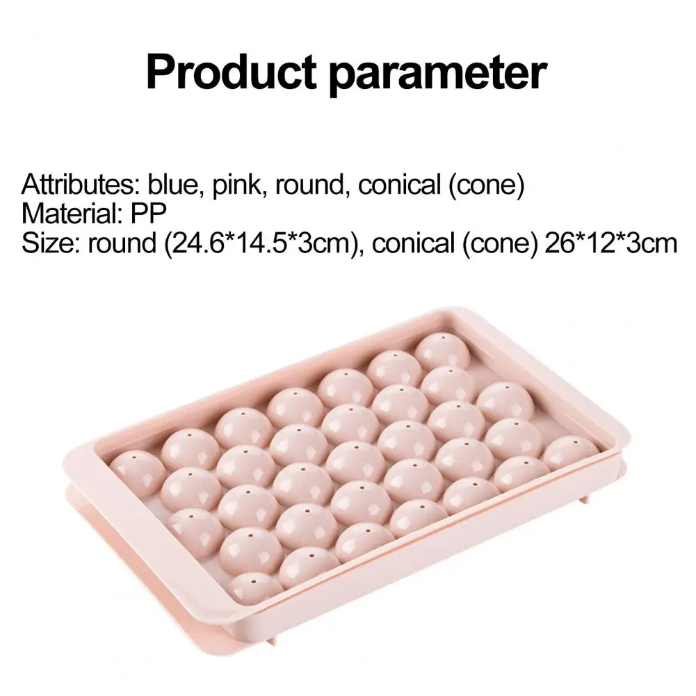 

80% Hot Sales!!! Ice Cube Tray Wear Resistant Dishwasher Safe PP Large Ice Balls Cubes Melt Slower Mold for Home