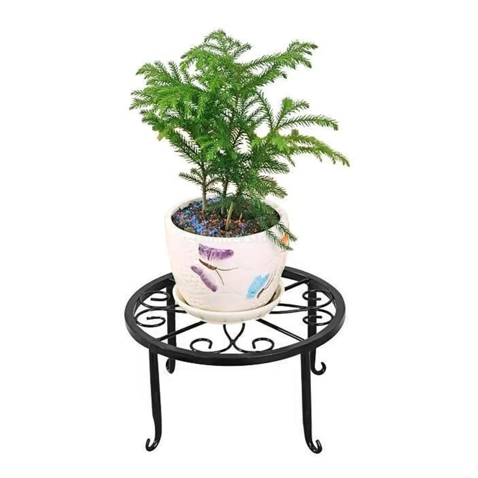 Metal Plants Stand Iron Art Flowerpot Holder Cactus Plant Pot Supporting Round Rack Display for Home Garden Patio Decoration | Дом и сад