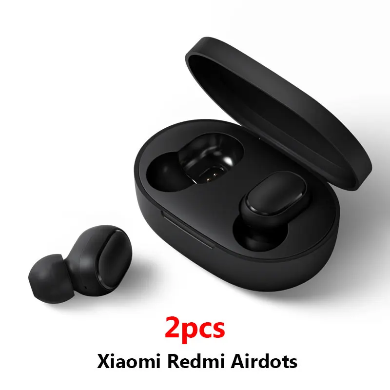 2pcs Redmi Airdots. Наушники беспроводные Redmi Airdots TWS Bluetooth стерео бас Xiaomi гарнитура шумоподавлением микрофоном свободные управление беспроводная AI - Цвет: 2pcs Redmi Airdots.