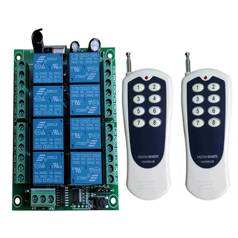 DC12V 24V 8CH 8 канальный Беспроводной светодиодный светильник с дистанционным
