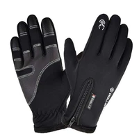winter new men and women full finger waterproof touch screen gloves plus velvet warm gloves outdoor sports cycling gloves