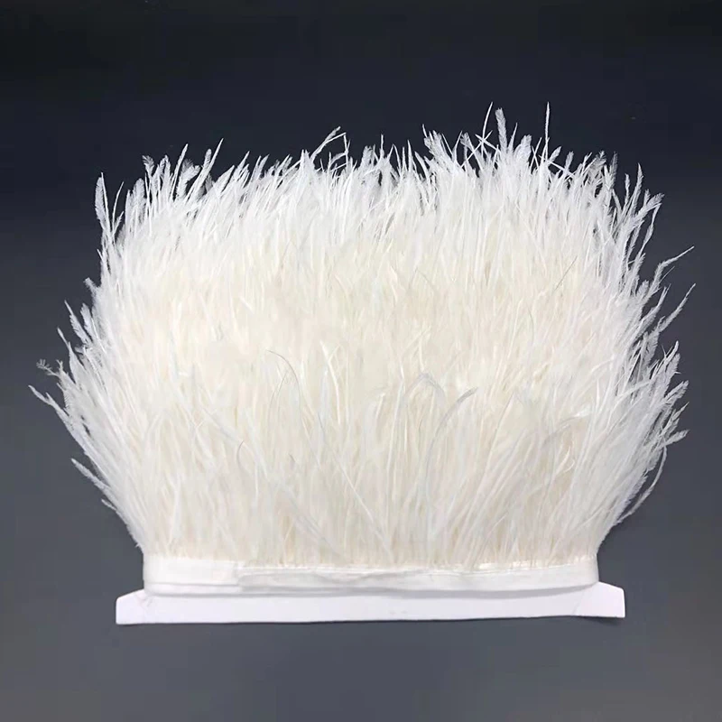 10 ярдов пушистая Красивая Страусиная перьевая Отделка Ткань боковая лента 8-11 см