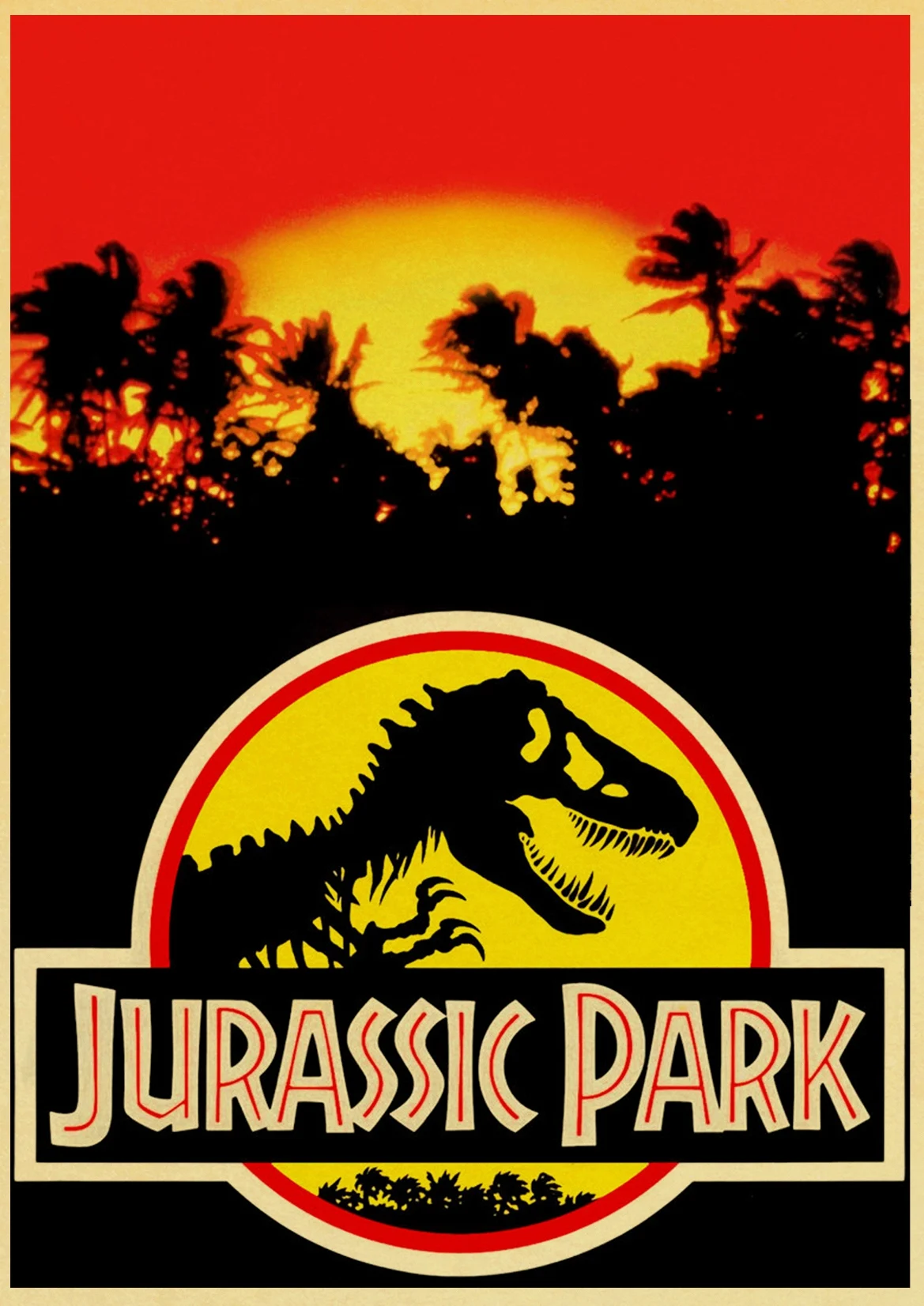 

Jurassic Park Movie Posters Retro Style Wall Painting Kraft Paper Printed Home Room Decoration Wall Art Wall sticker
