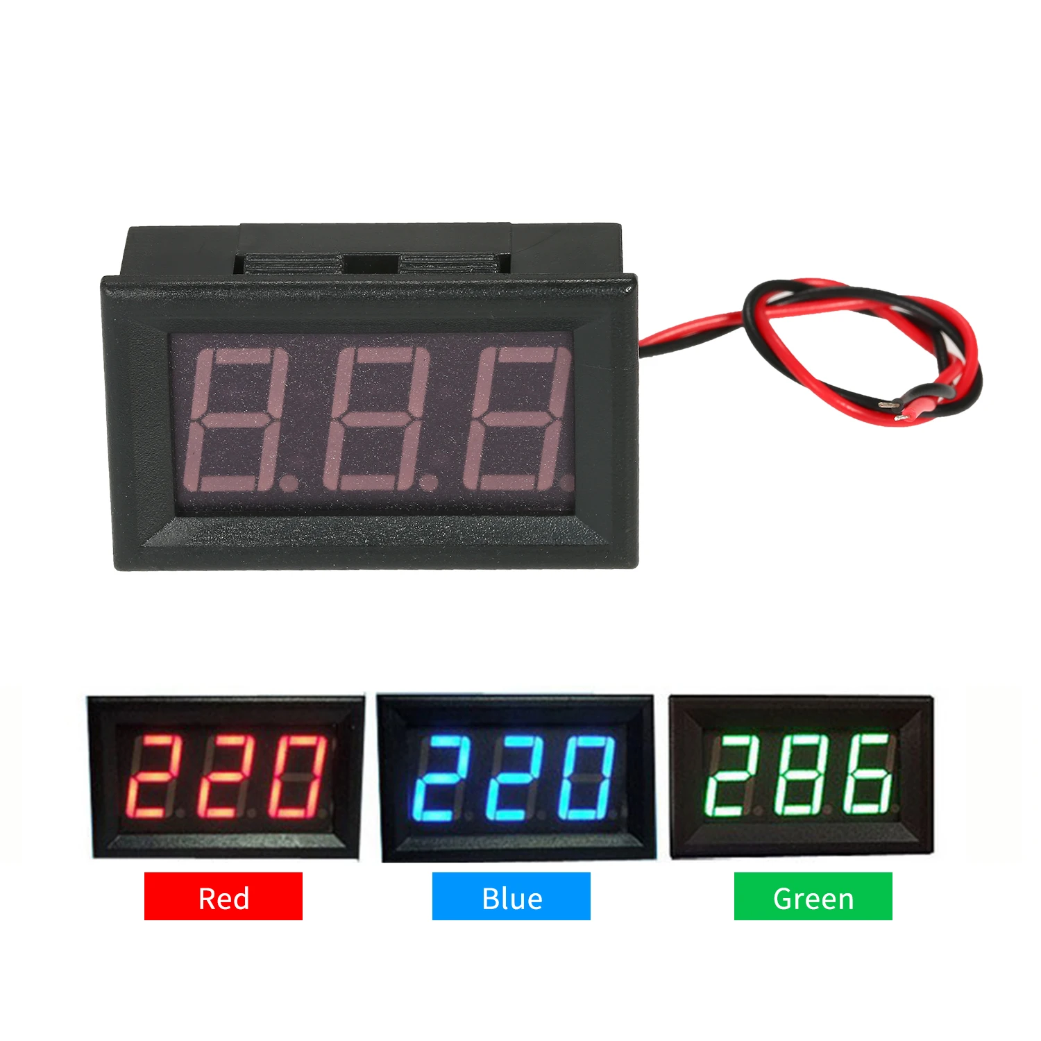 Два провода DC4.5V 120V индикатор напряжения светодиодный тестер вольт метр Панель с