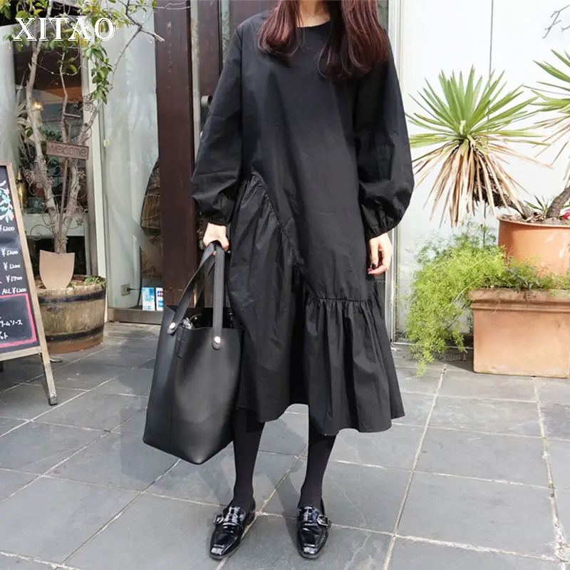 XITAO Черный цвет Большие размеры Длинные вечерние платья Для женщин Летнее