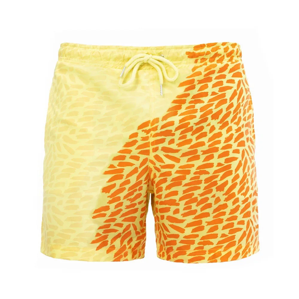 

Discoloration Beach Shorts 2021 New Men Summer Sports Casual Shorts Mens Quick Dry Beach Pants