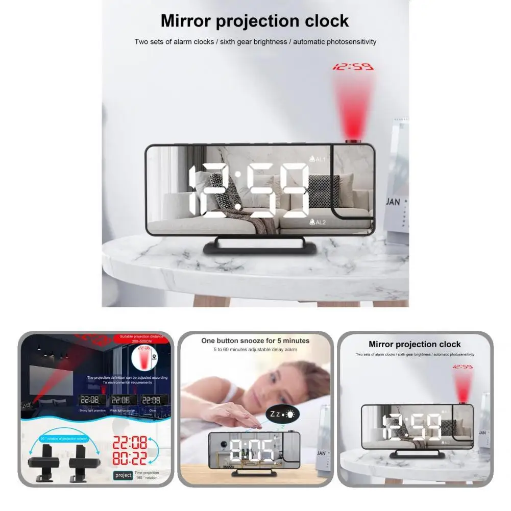 

Useful Projector Clock Shockproof LED Time Display Digital Alarm Clock Projection Alarm Clock Projection Clock