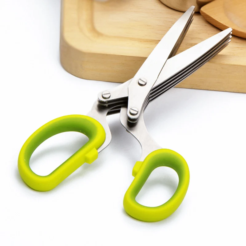 Стальные кухонные ножницы Wind flower Многофункциональные бытовые зеленые из морских