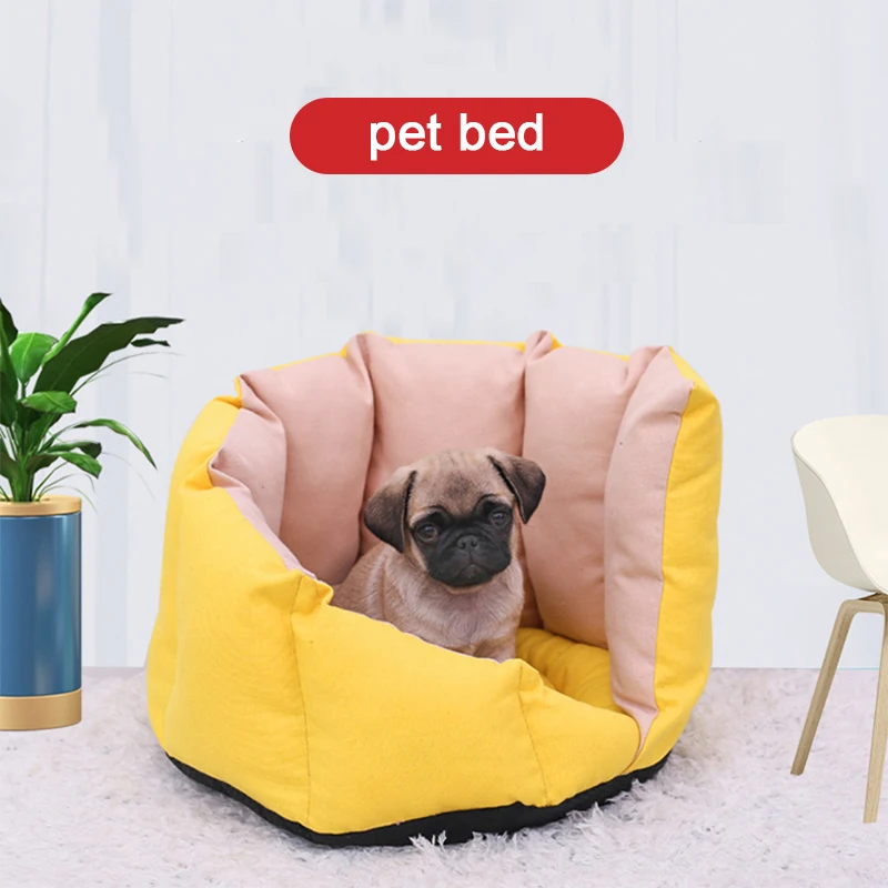 

Removable Cat Dog Bed House Winter Warm Kennel Sofa Pet Bed For Small Medium Dog Soft Pet Nest Cat House Cushion Pet Supplies