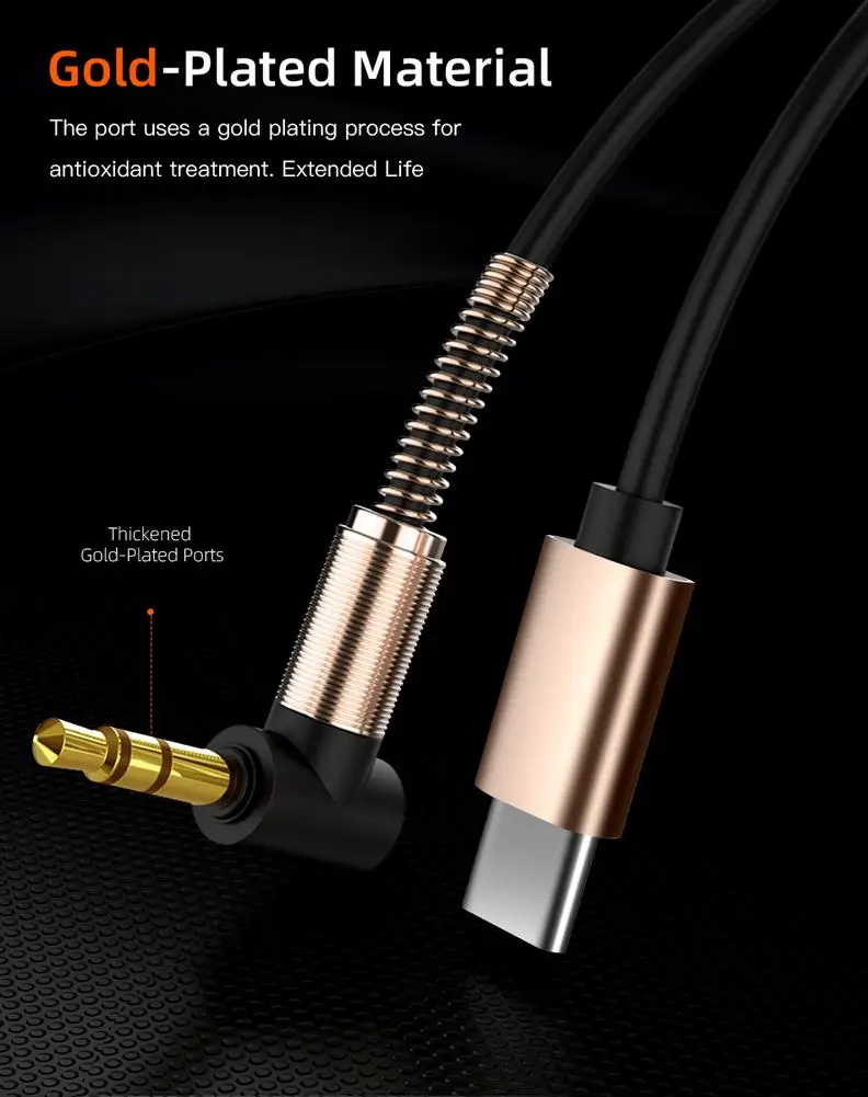 Автомобильный аудиокабель AUX для Huawei Xiaomi Samsung USB Type-C гнездо 3 5 мм кабель динамика