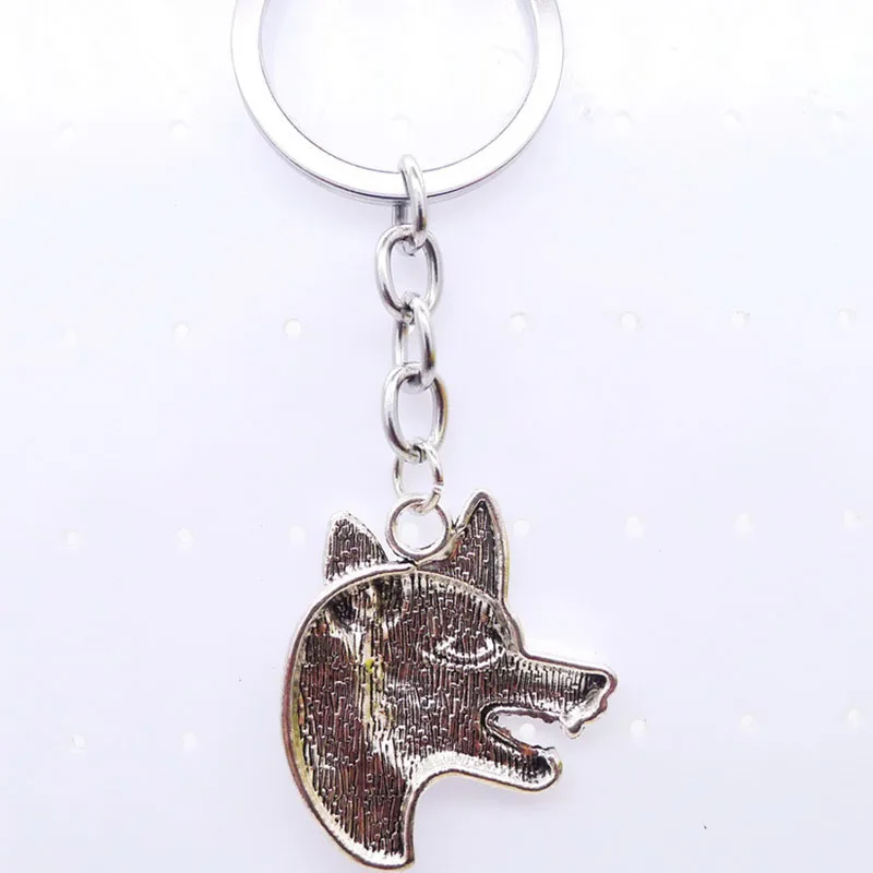 

Creative Personality Alloy Keychain Cute Wolf Head Animal Jewelry Pendant Car Gift Pendant Keychain