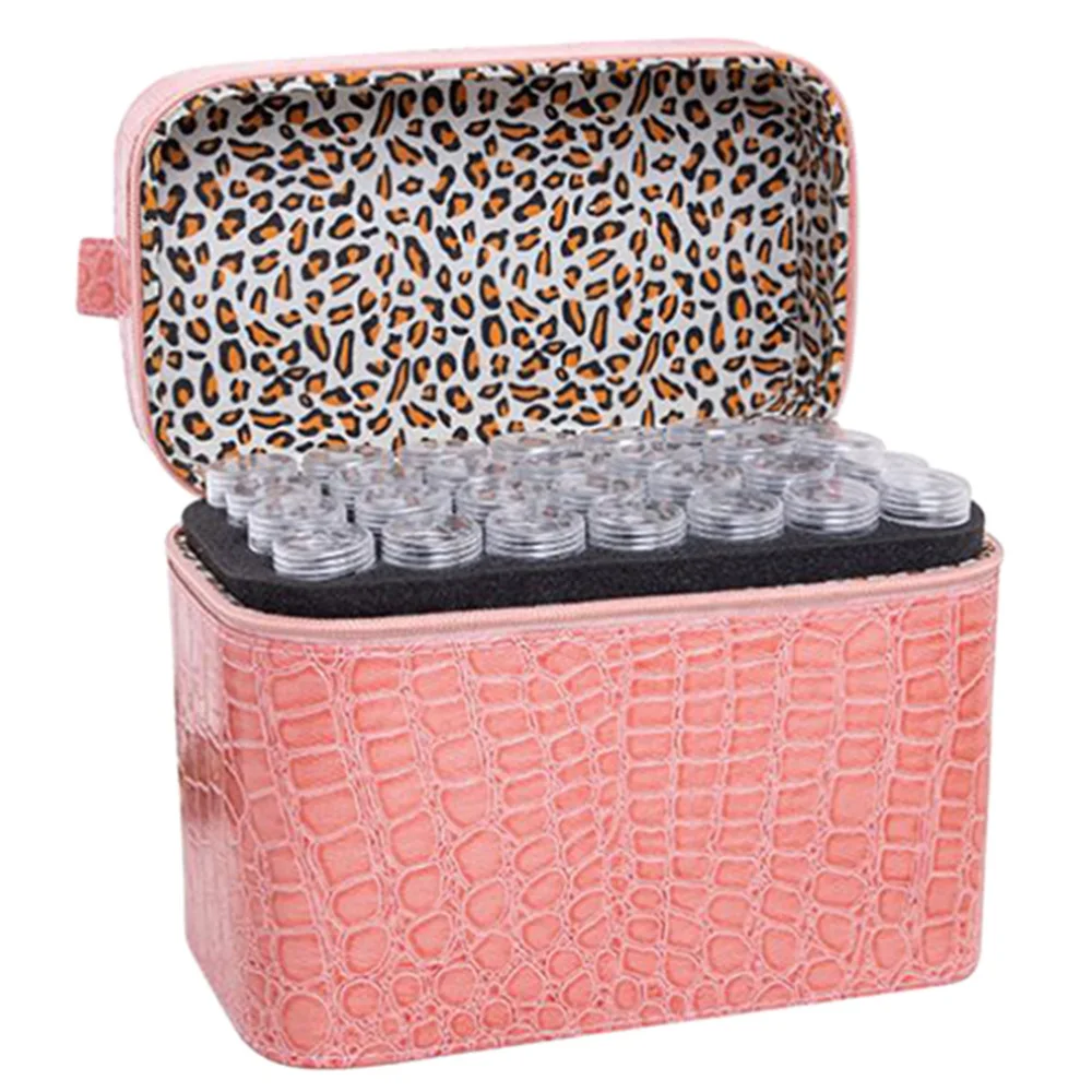 1 шт. 84 бутылки сумка для хранения чехол с алмазным рисунком (розовый)|Коробка