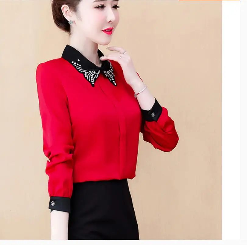 

2021 spring and autumn Summer with New style fashion Long sleeve Women's shirt