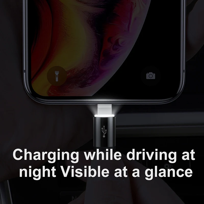 Baseus 3 в 1 USB кабель для iPhone Micro Type C Android мобильный телефон магнитный светящийся