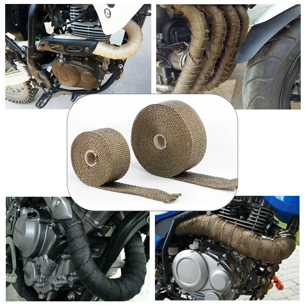 

5M 10M Car Motorcycle Heat Shield Wrap Turbo Exhaust Heat Tape Wrap Pipe Wrap Shields Manifold Header Insulation Cloth Roll