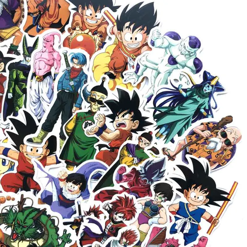 50 шт. водонепроницаемые наклейки в стиле аниме Dragon Ball s Super Saiyan Goku наклейка для