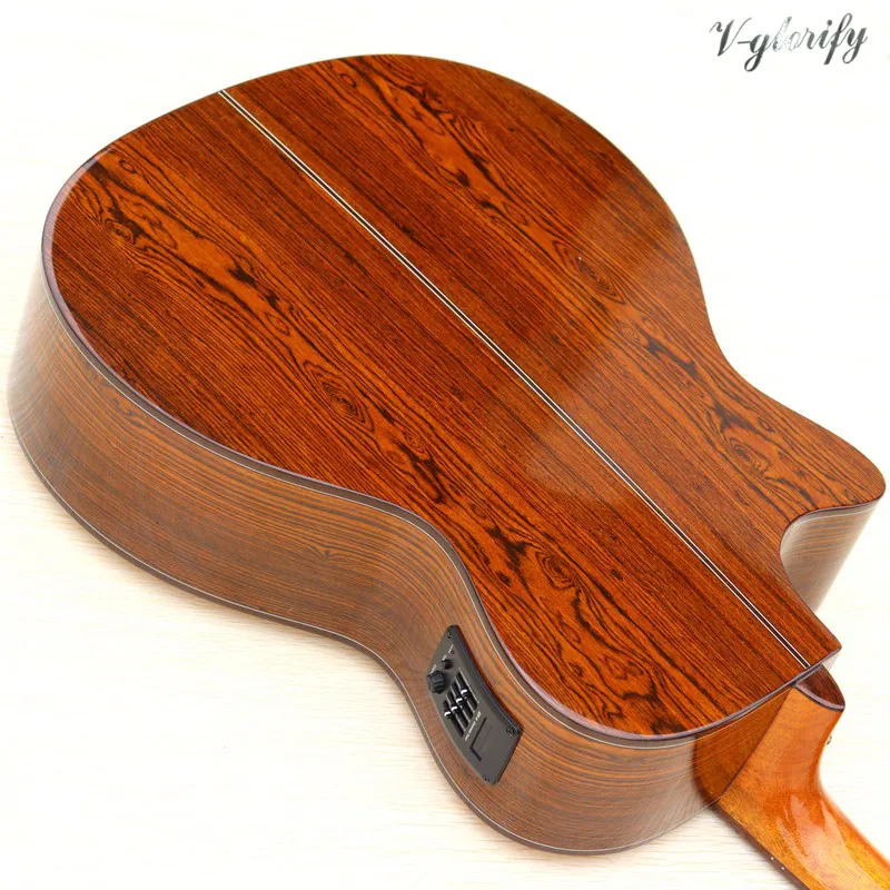 Электрическая акустическая гитара из твердой древесины 40 дюймов | Спорт и